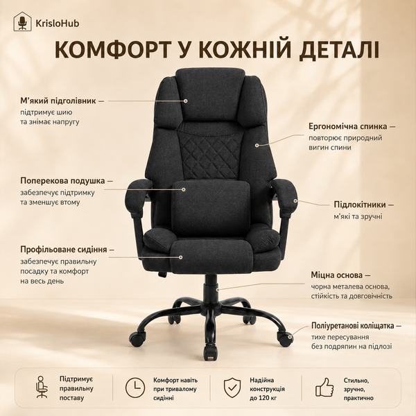 Офісне крісло BM 100 BM 100 Чорний фото