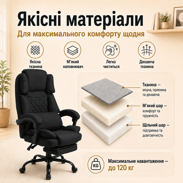 Офісне крісло BM 120 Чорний BM 120 Чорний фото