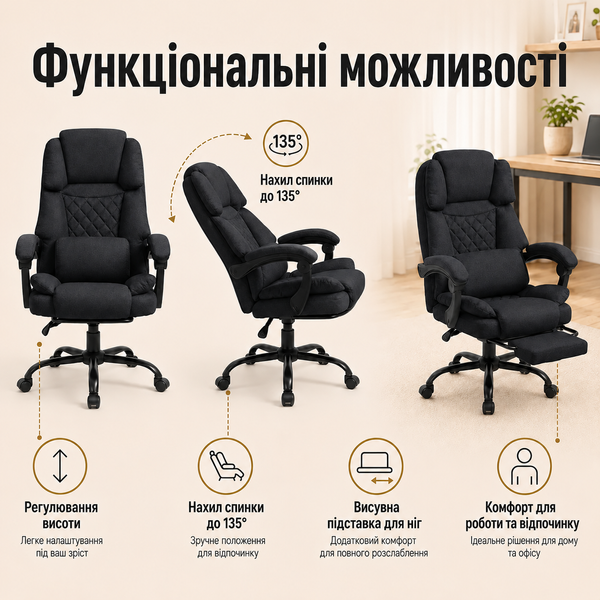 Офісне крісло BM 120 Чорний BM 120 Чорний фото
